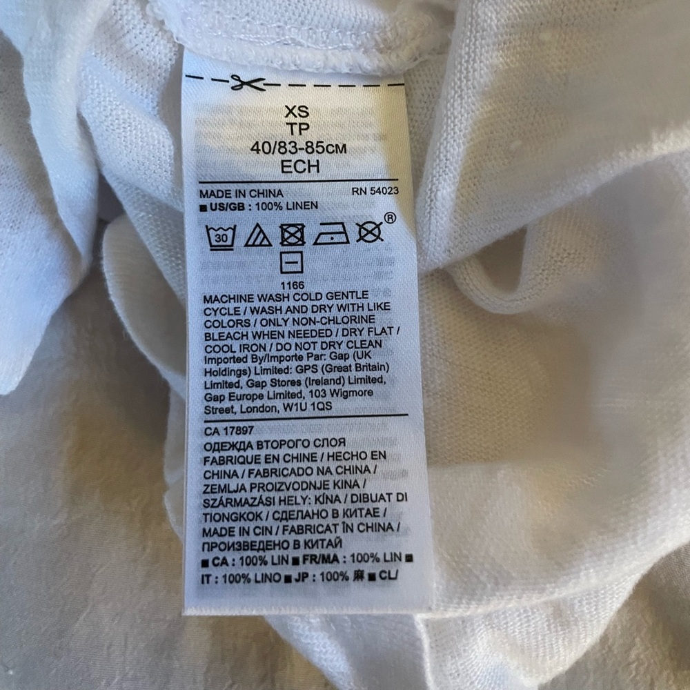 Banana Republic White Linen Knot Tie Tank XS - Picture 5 of 5
